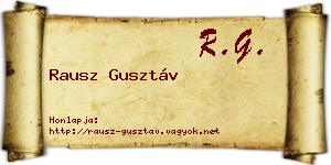 Rausz Gusztáv névjegykártya